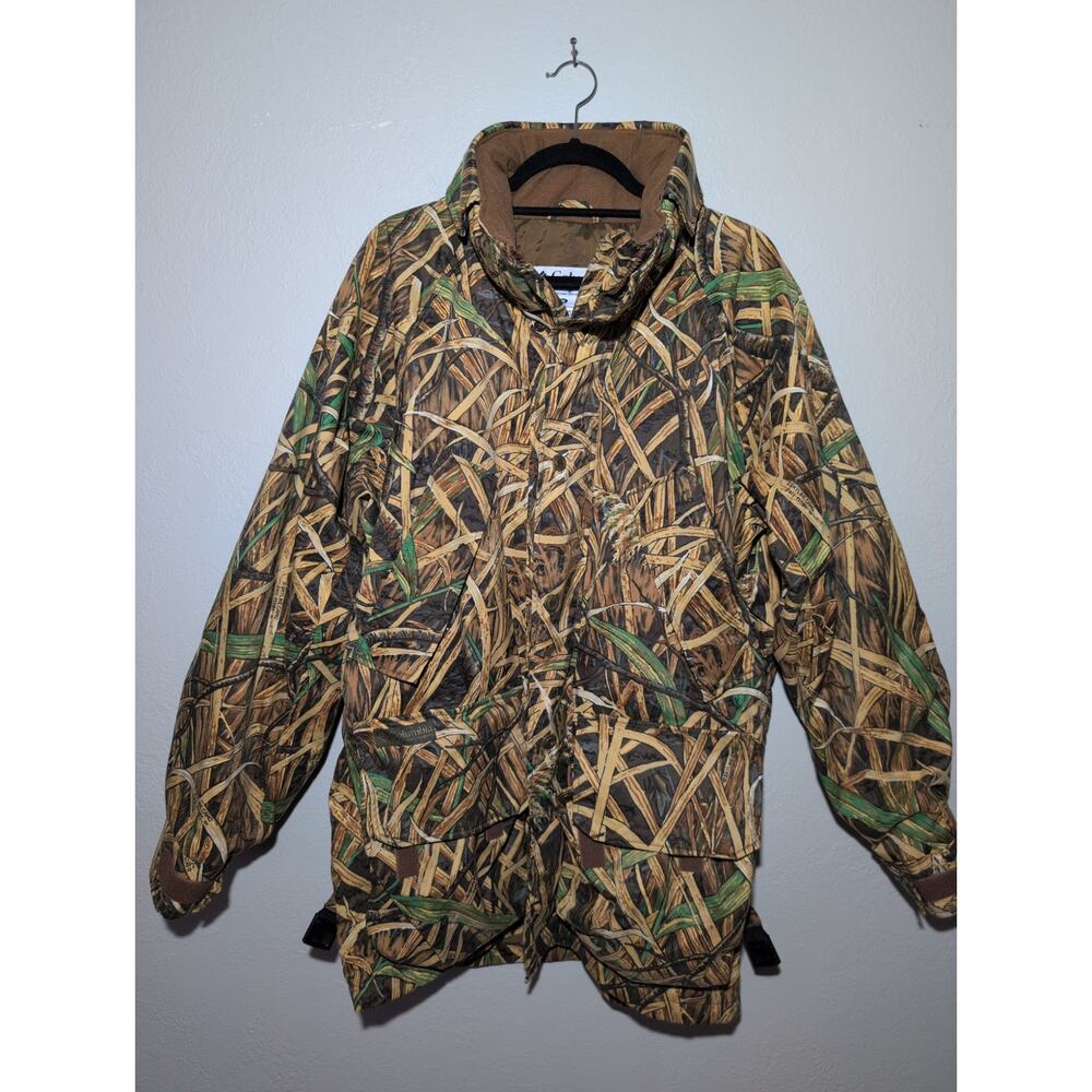 VTG Columbia Jacket Men's Medium Tan Camouflage Hunting Skyline Fall Flight Coat